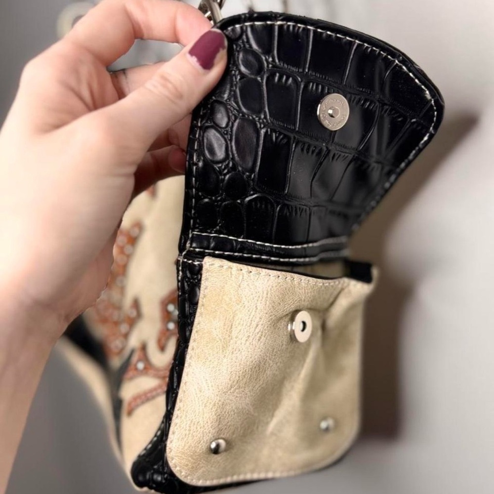 Studded Western Cowgirl Satchel Tote Bag - Picture 5 of 8